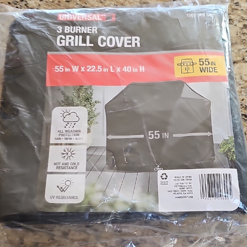 NEW sealed Universal Grill Cover for 3 burners 55 inch grill UV resistant